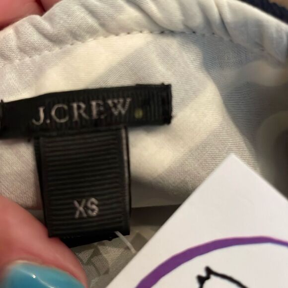 J. Crew One Shoulder Black and Ivory Striped Top Size XS - Picture 6 of 7